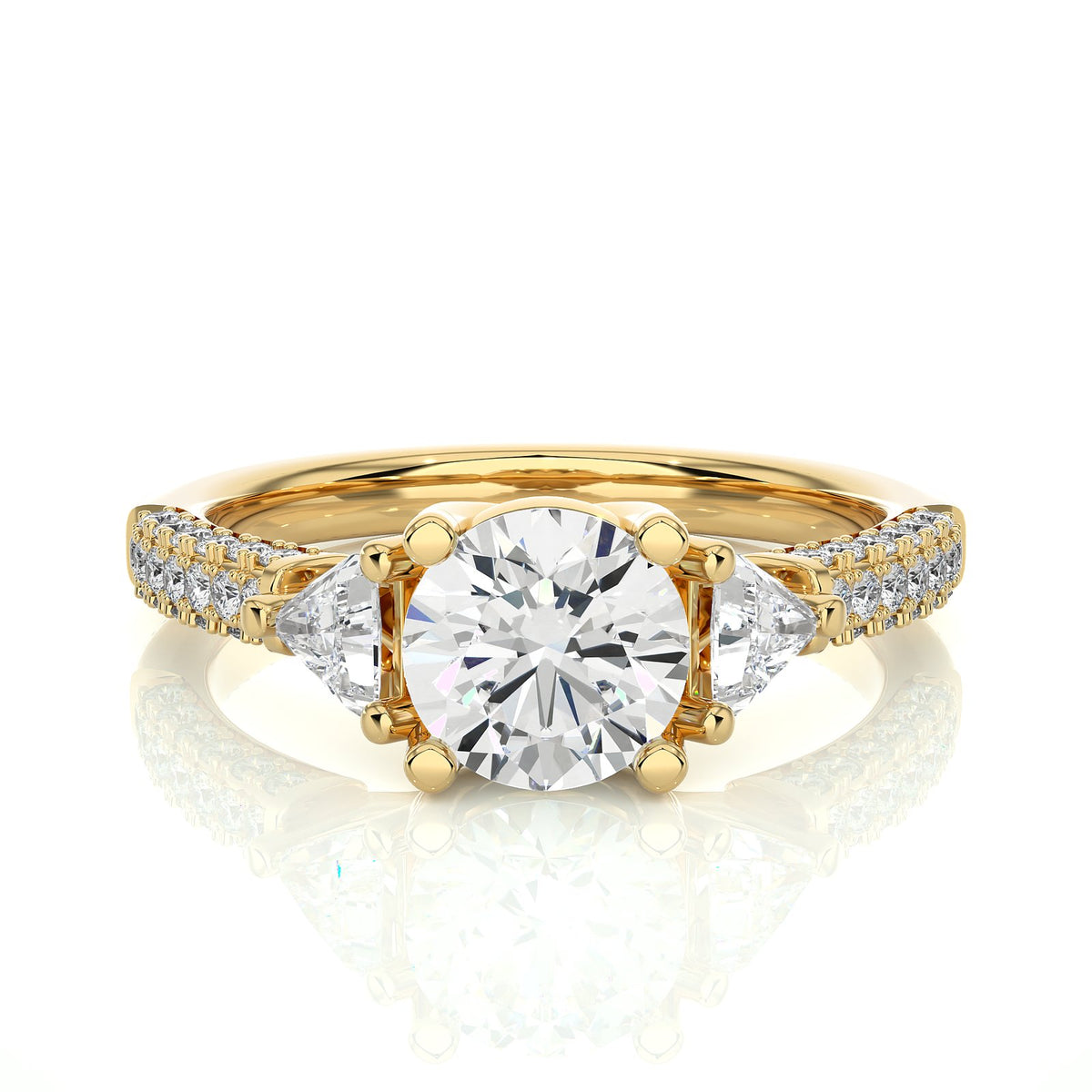 Solitaire Ring R3_RD_101 - YG