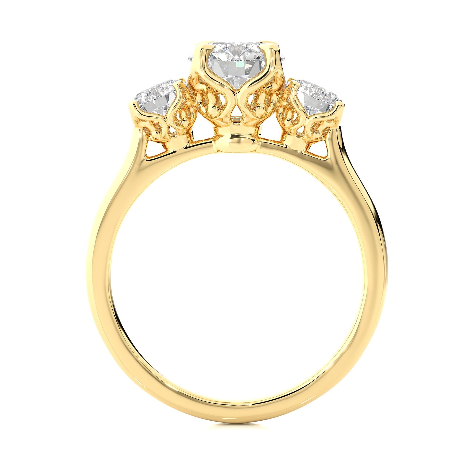 Solitaire Ring R3_RD_112 - YG