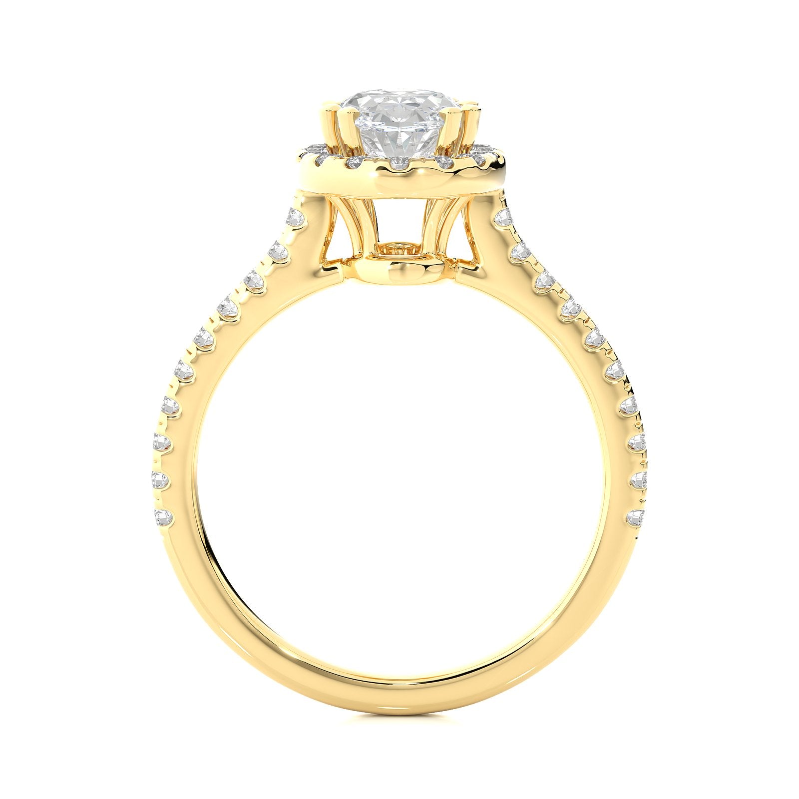 Solitaire Ring RH_OV_132 - YG
