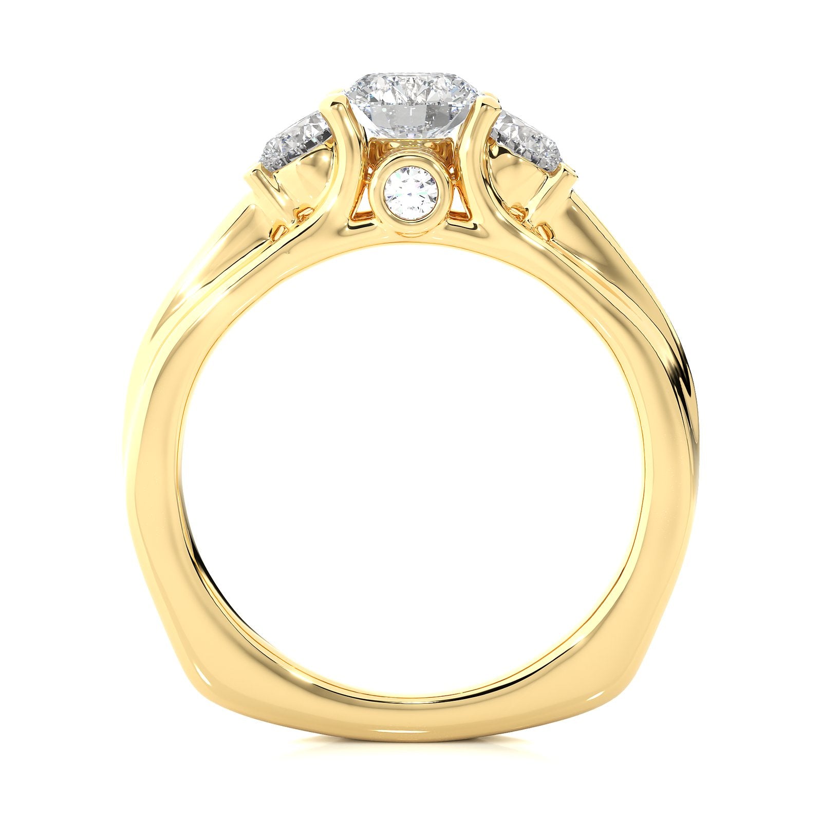 Solitaire Ring R3_RD_144 - YG