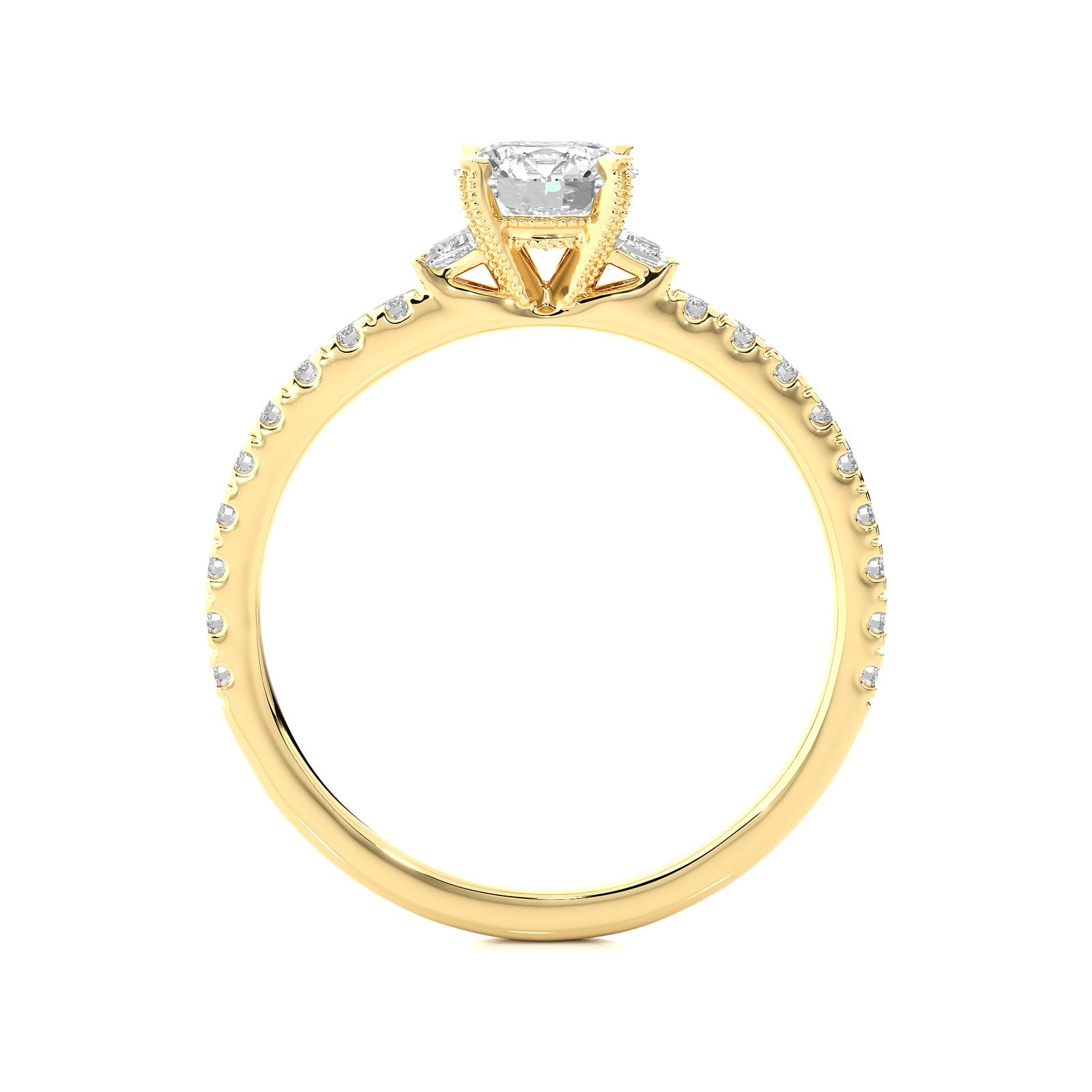 Solitaire Ring R3_RD_153 - YG