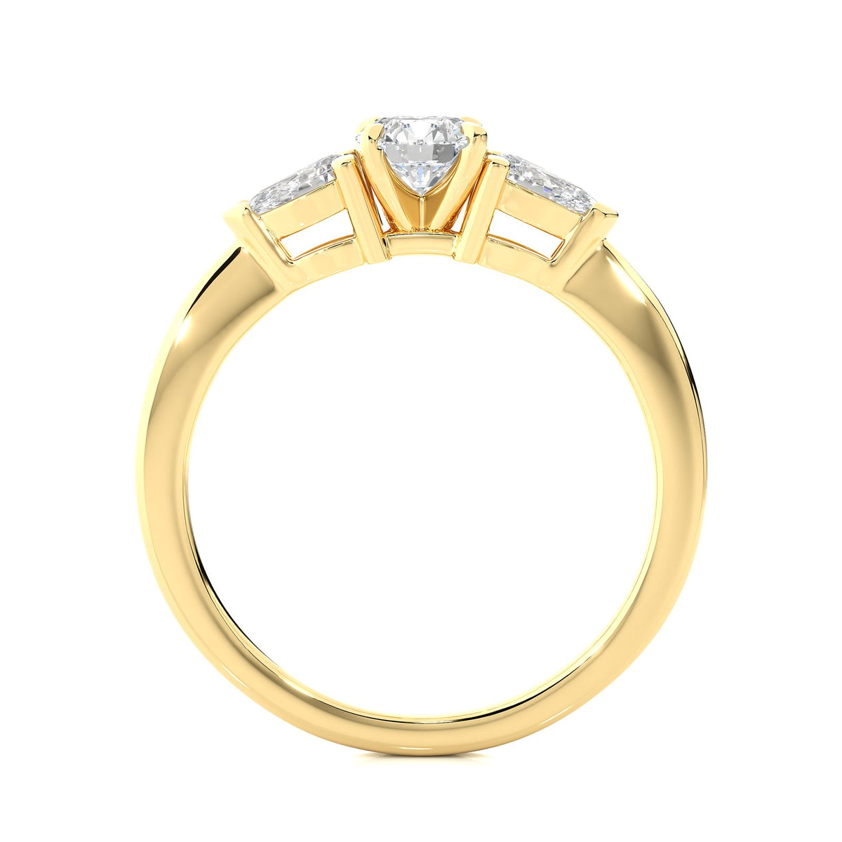 Solitaire Ring R3_RD_100 - YG