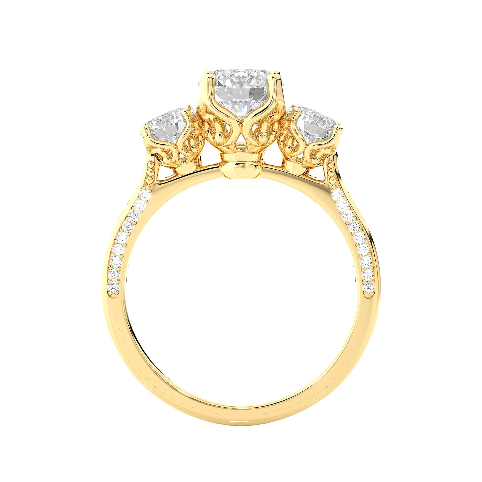 Solitaire Ring R3_RD_114 - YG