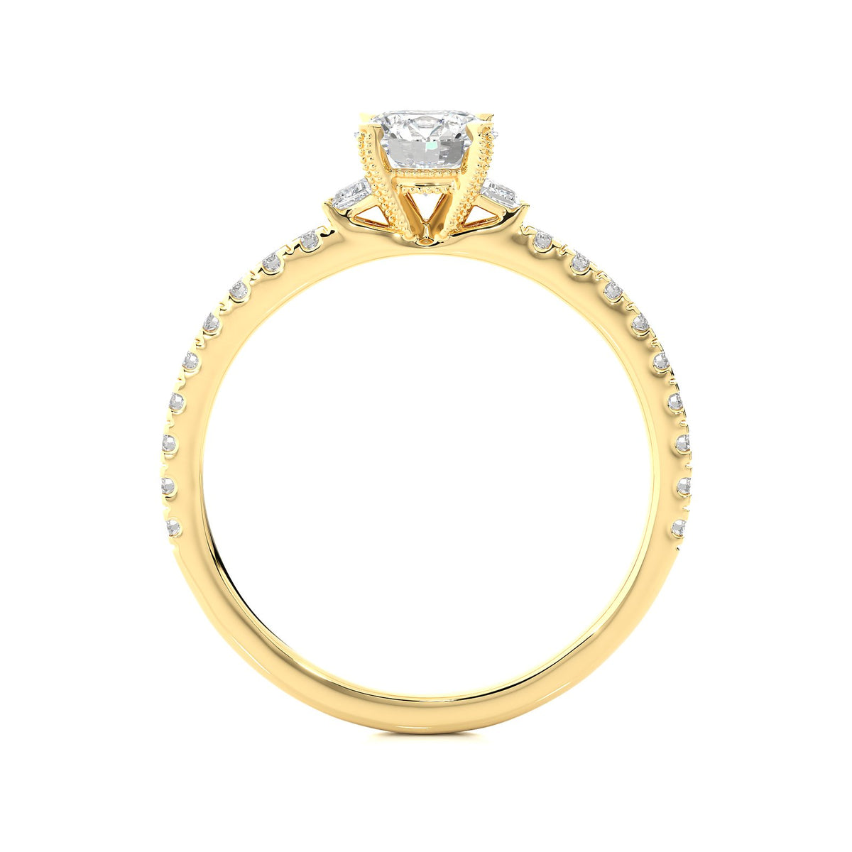 Solitaire Ring R3_RD_153 - YG