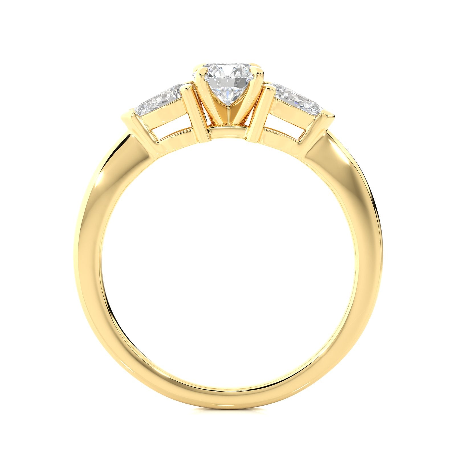 Solitaire Ring R3_RD_100 - YG