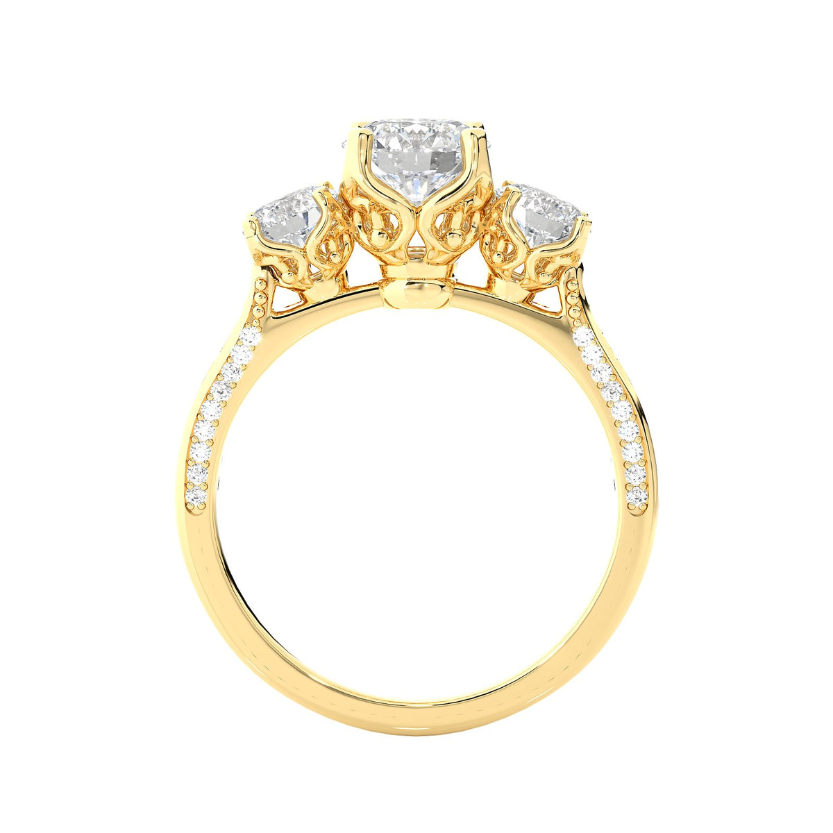 Solitaire Ring R3_RD_114 - YG