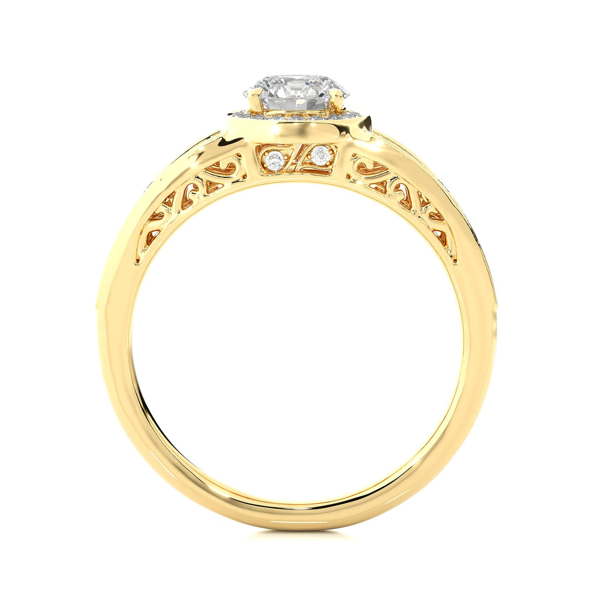 Solitaire Ring RH_RD_208 - YG