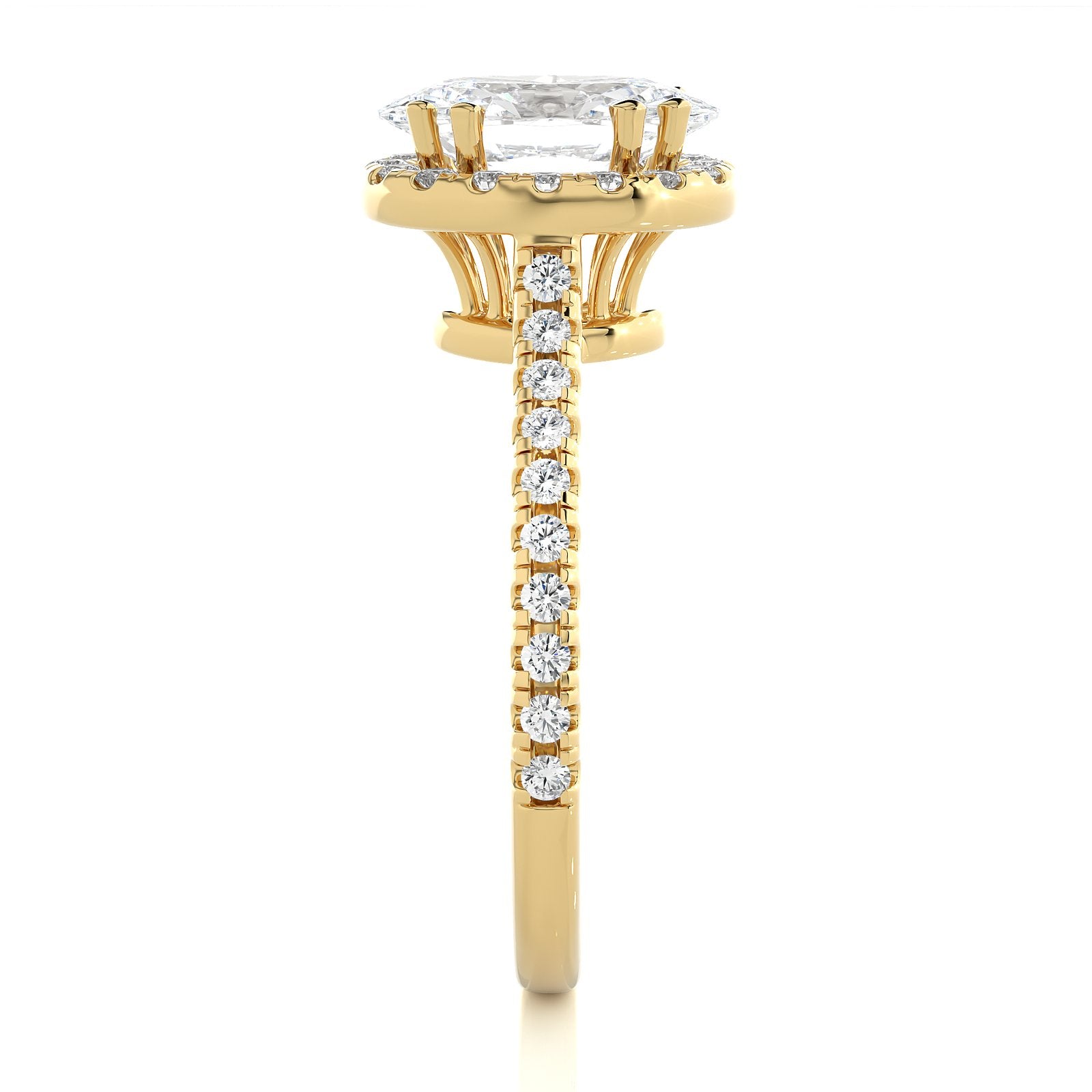 Solitaire Ring RH_OV_132 - YG