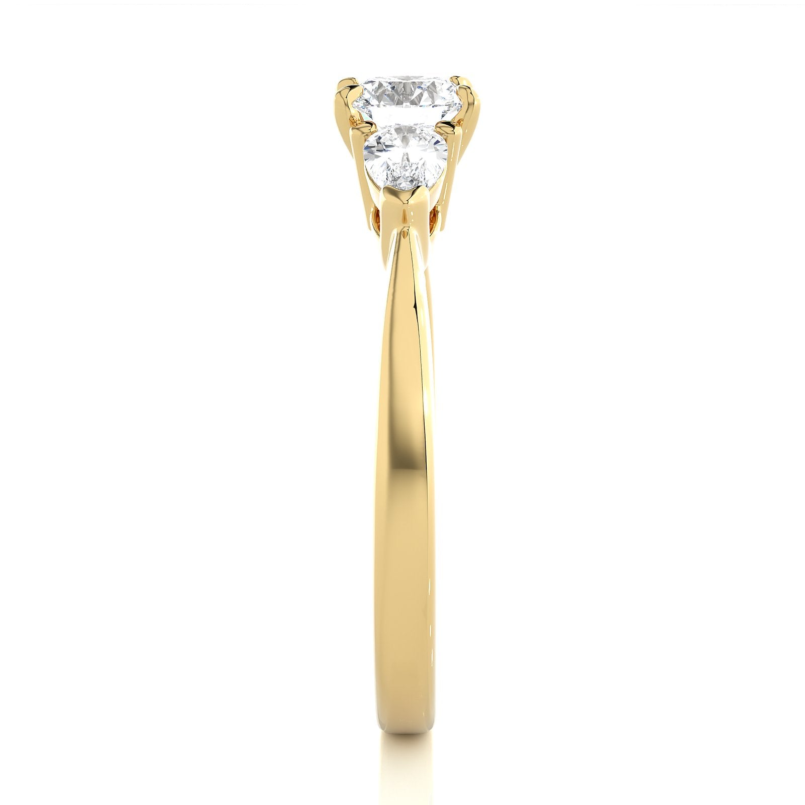 Solitaire Ring R3_RD_100 - YG