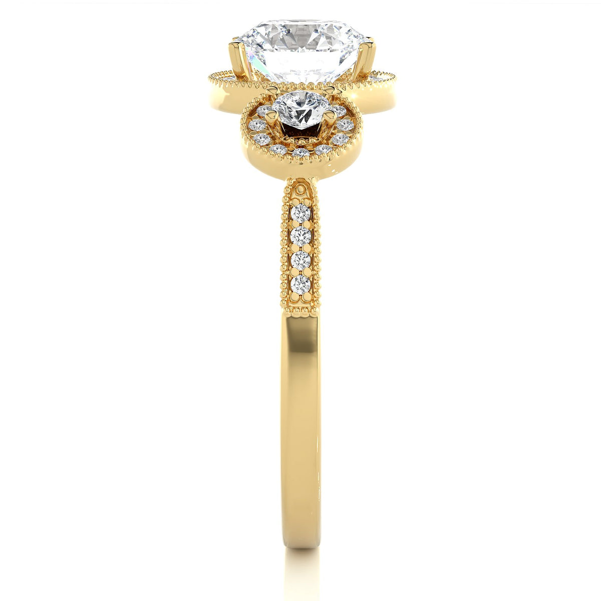 Solitaire Ring R3_RD_108 - YG