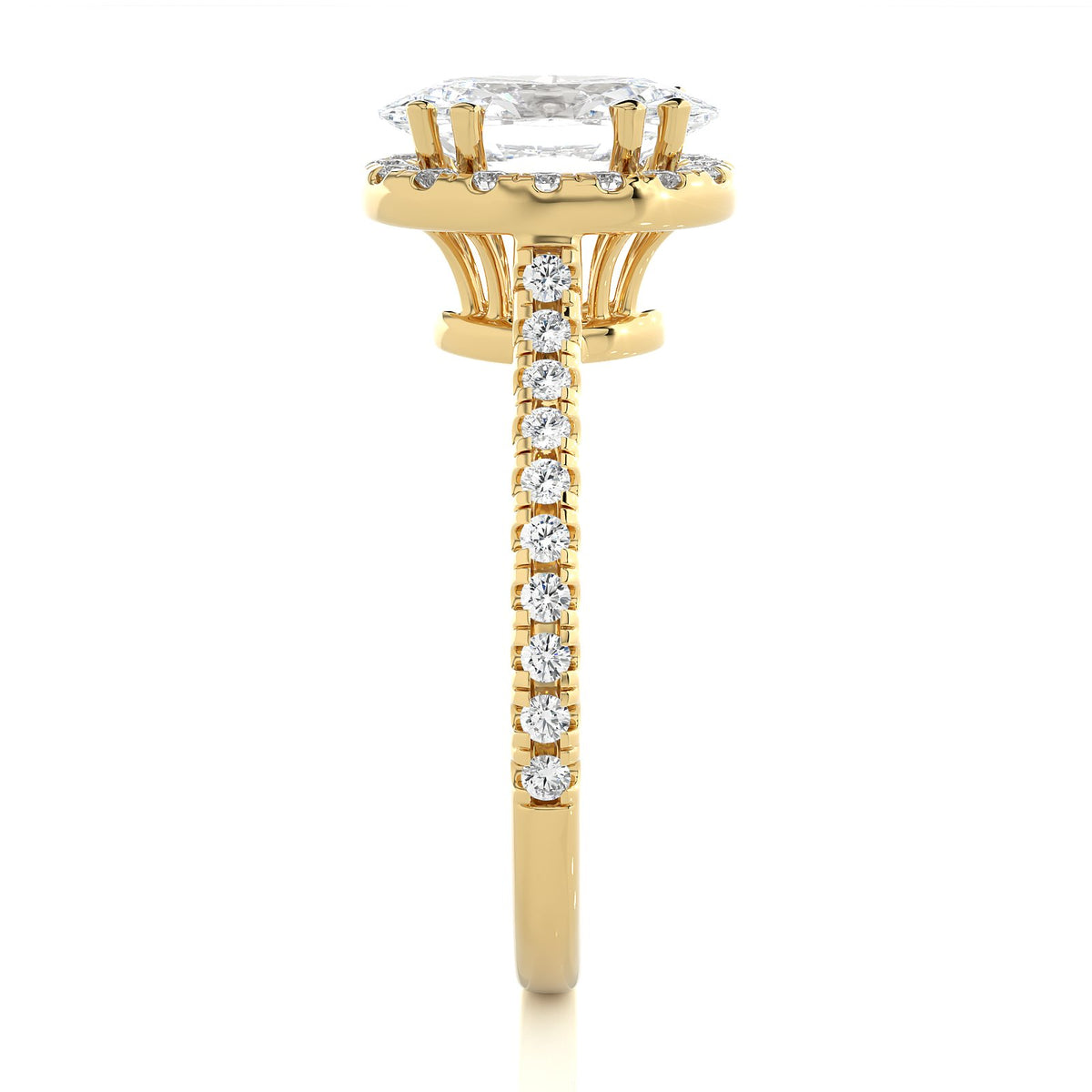 Solitaire Ring RH_OV_132 - YG